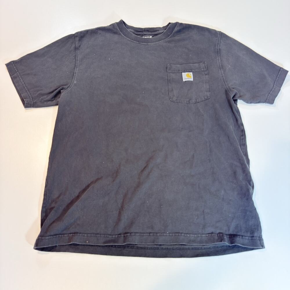 Carhartt Pocket T-Shirt Mens Medium Black Short Sleeve Heavyweight Workwear Tee